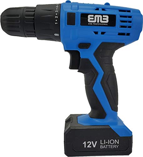 12 Volt Household Lithium Battery Cordless Drill Driver Power Drill Electric Drill with Charger 18-Position Clutch Adjustable Speed A 1300mA Large Lithium Ion Battery 12 Volt Household Lithium Battery Cordless Drill Driver Power Drill Electric Drill with Charger 18-Position Clutch Adjustable Speed A 1300mA Large Lithium Ion Battery